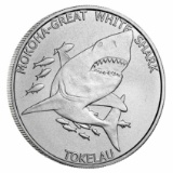 Tokelau Mokoha Great White Shark 2015 1 oz Silver $5