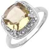 2.70 ct. t.w. Champagne Quartz and White Topaz Ring in Sterling Silver