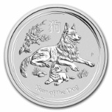 2018 Australia 10 oz Silver Lunar Dog