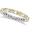 Fancy Yellow Canary and White Diamond Eternity Band 14k Gold (1.07ct)