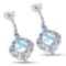 5.58 Carat Genuine Blue Topaz and Tanzanite .925 Sterling Silver Earrings