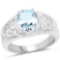 2.25 Carat Genuine Aquamarine .925 Sterling Silver Ring