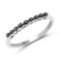 0.10 Carat Genuine Black Diamond .925 Sterling Silver Ring