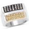 0.63 Carat Genuine Champagne Diamond and Yellow Diamond .925 Sterling Silver Ring