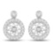0.71 Carat Genuine White Diamond .925 Sterling Silver Earrings