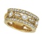 Antique Style Eternity Diamond Anniversary Ring 18k Yellow Gold (2.08ct)