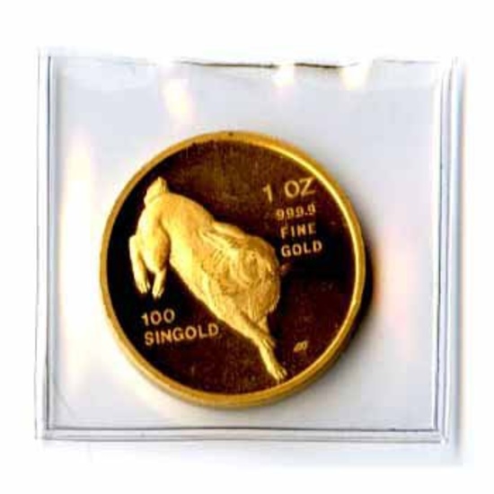 Singapore Gold One Ounce 1987 Rabbit