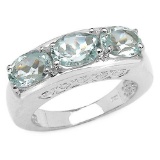 2.25 Carat Genuine Aquamarine Sterling Silver Ring