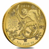 2016 Royal Australia Mint Gold Lunar Monkey Coin 1 oz