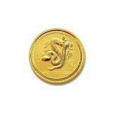 2001 Australia 1/10 oz Gold Lunar Snake