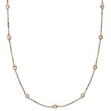 Diamonds by The Yard Bezel-Set Necklace in 14k Rose Gold (1.00ctw)