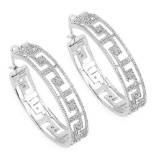 0.30 Carat Genuine White Diamond .925 Sterling Silver Earrings