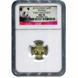 Chinese Gold Panda 20th Ounce 2013 NGC MS70 Early Releases