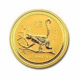 2004 Australia 1/2 oz Gold Lunar Monkey