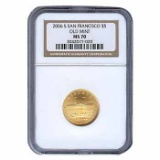 Certified Commemorative $5 Gold 2006-S SF Old Mint MS70 NGC