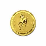 2002 Australia 1/4 oz Gold Lunar Horse