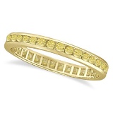 Channel Set Yellow Canary Diamond Eternity Ring 14k Yellow Gold (1.00ct)