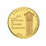 Gold $5 Commemorative 2001 Capital Visitor BU