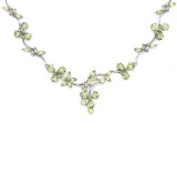 17.24 Carat Genuine Peridot .925 Sterling Silver Necklace