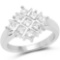 1.08 Carat Genuine White Sapphire .925 Sterling Silver Ring