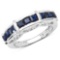 1.08 Carat Genuine Blue Sapphire .925 Streling Silver Ring
