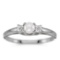 Certified 14k White Gold Pearl And Diamond Ring 0.01 CTW