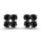 1.04 Carat Genuine Black Sapphire .925 Sterling Silver Earrings