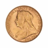 Great Britain Gold Sovereign 1893-1901 Victoria Old Head
