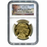 Certified Proof Buffalo Gold Coin 2014-W PF70 Ultra Cameo NGC Early Releases Brown Label
