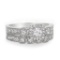 Cert Bridal Diamond Ring Set 1.15 ctw E F/ VS SI Gold