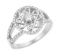 10K White Gold Diamond Celtic Knot Engagement Ring APPROX 1.05 CTW (VS2)