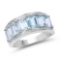 4.08 Carat Genuine Blue Topaz .925 Sterling Silver Ring