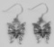Cute Butterfly French Wire Earrings - Sterling Silver