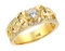 14K Yellow Gold Celtic Knot Diamond Wedding Ring