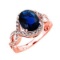 10K Rose Gold Sapphire and Diamond Infinity Engagement Ring APPROX 3.49 CTW