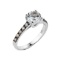 10K White Gold Aquamarine and Diamond Solitaire Ring APPROX 1.20 CTW