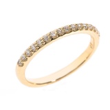 14k Yellow Gold Diamond Stackable Wedding Band APPROX .15 CTW (I1)