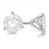 2.50ct. 3-Prong Martini Diamond Stud Earrings Platinum (H-I SI2-SI3)