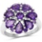 3.04 Carat Genuine Amethyst .925 Sterling Silver Ring