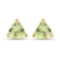 0.48 Carat Genuine Peridot 10K Yellow Gold Earrings