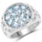 2.34 Carat Genuine Blue Topaz .925 Sterling Silver Ring