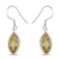 5.60 Carat Genuine Lemon Quartz .925 Sterling Silver Earrings