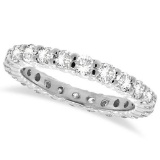 Diamond Eternity Ring Wedding Band 14k White Gold (1.07ctw)