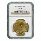 Certified Burnished American $50 Gold Eagle 2011-W MS70 NGC