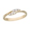 Certified 14K Yellow Gold and Diamond Promise Ring 0.15 CTW