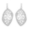 0.73 Carat Genuine White Diamond .925 Sterling Silver Earrings