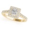 CERTIFIED 18K YELLOW GOLD 0.66 CT G-H/VS-SI1 DIAMOND HALO ENGAGEMENT RING