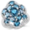 3.72 Carat Genuine London Blue Topaz .925 Sterling Silver Ring