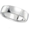 Men's Wedding Ring Low Dome Comfort-Fit in 14k White Gold (6mm)