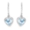 4.00 Carat Genuine Blue Topaz .925 Sterling Silver Earrings